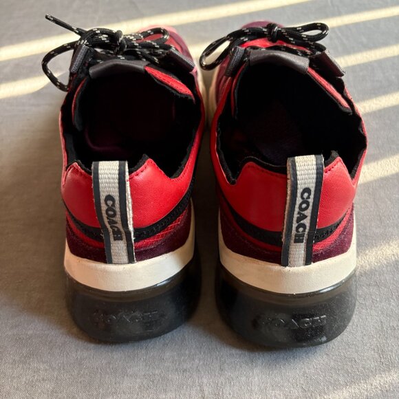 Coach Citysole Runner Shoes G4939 Colorblock Red/White/Black Men's Size 13 - Picture 2 of 10